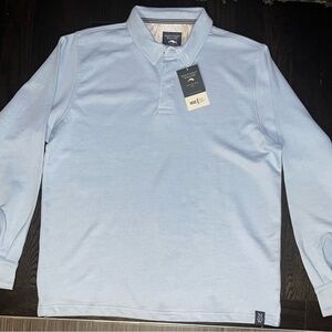 Nantucket Whaler Light Blue Long Sleeve Mens Polo Shirt size: XL - NWT